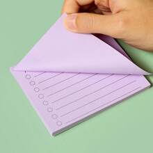 2pcs/4pcs/8pcs/10pcs Stiker Garis Warna-warni Fluorescent Perlengkapan Kantor Catatan Tempel Kreatif Lucu Bantalan Memo Siswa, 14 Warna Bantalan Memo Bergaris Grosir Catatan Kantor Dapat Digunakan Kembali - MultiWarna - View 2