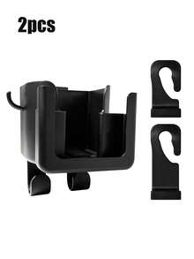 2Pcs Multi-Function Car Seat Back Organizer, Backrest Mount Cup Holder & Phone Bracket, Multifunctional Hanging Storage Rack, Universal Auto Backseat Interior Accessories For Vehicle Travel Sundries Storage - A - View 8