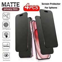 XINHONGYU 4片裝磨砂防窺螢幕保護貼，相容 iPhone 17 Pro Max、17 Air、15、14、13、12、11 Pro Max，全螢幕保護膜，相容 iPhone 16 Pro Max、15 Pro Max，防窺防指紋防汗防刮，觸感滑順無氣泡，磨砂邊緣手機膜，不發熱矽膠玻璃 - 4pcs - 查看 23