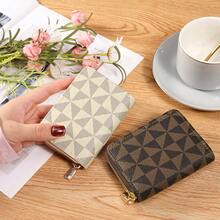 Unisex Credit Card Holder, Fashionable Geometric Pattern, Multi-Slot Design Coin Purse, ID Card Holder - Multicolor - View 3