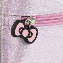 Hello Kitty Cerdá 女孩兒童背包，均碼 - 淺粉紅色閃光休閒背包，帶前拉鍊口袋和可調節肩帶，官方授權，適合上學和外出 - 選項7 - 查看 6
