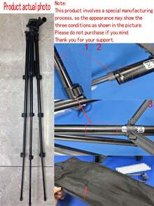 Multifunctional Portable Camera Tripod With Wireless Remote Control + Phone Holder + Carrying Bag, Suitable For Smartphone/Camera/ - Black - View 9