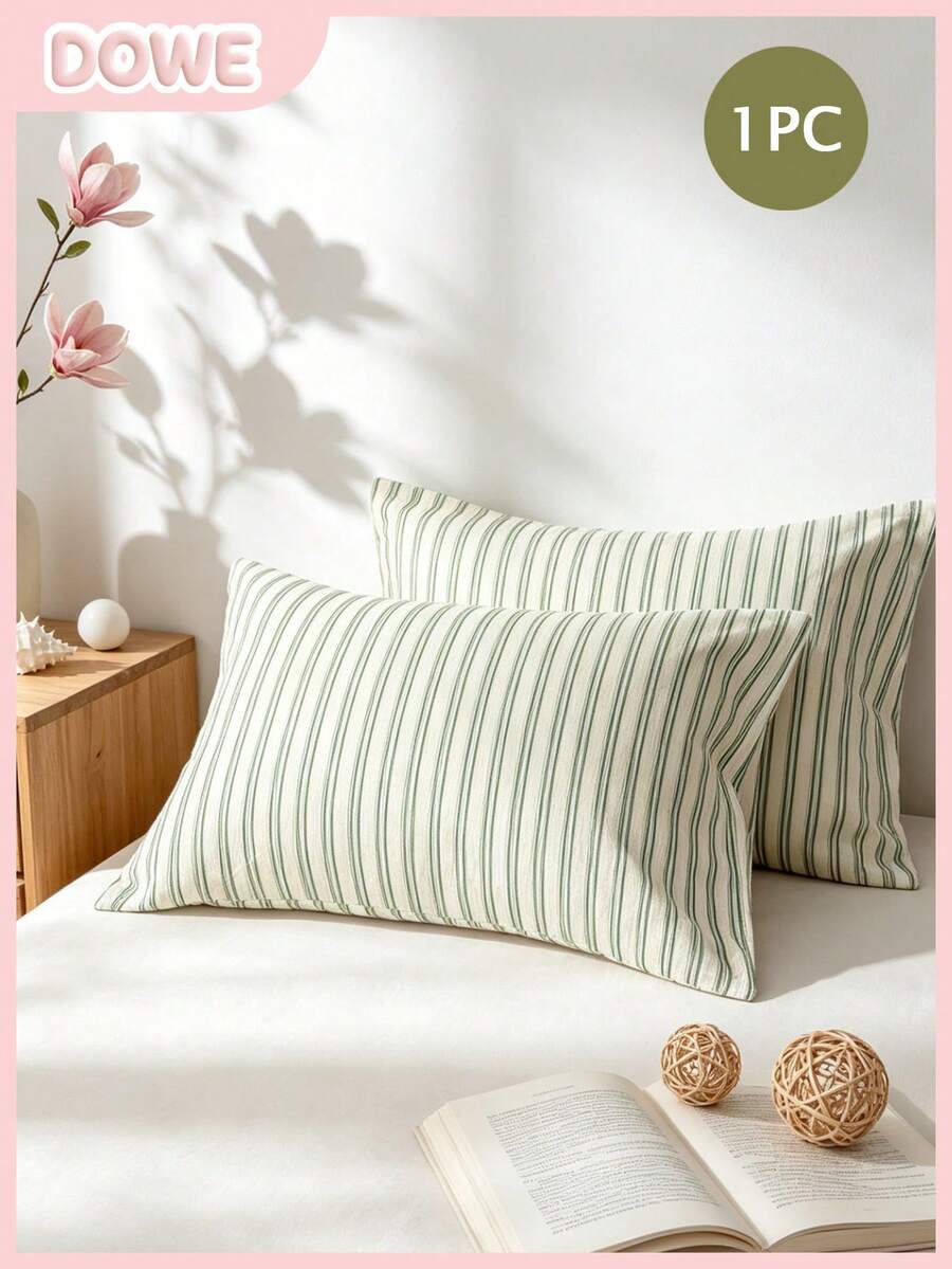 1 pieza 100% poliéster, textura arrugada, patrón en relieve, tela súper suave estampada, funda de almohada tipo sobre, sin relleno, adecuada para dormitorio, hotel, dormitorio estudiantil - Multicolor - Ver 1
