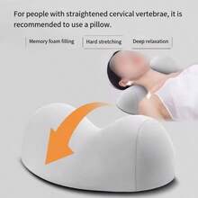 1pc Ergonomic Cervical Pillow, Ergonomic Neck Support Pillow With Human Body Curve Design - Multicolor - View 7