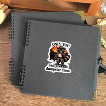 Only You Can Prevent Trash Can Fires Funny Raccoon Sticker, Chaos Control Humorous Design, Suitable For Laptops, Notebooks, Water Bottles, Journals, Lockers, Perfect Gift For Students, Office Workers, Teachers, Creative People And Everyday Problem Solvers - Multicolor - View 8