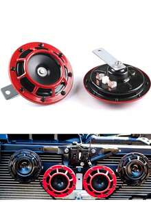 2pcs/Set Super Loud Compact Electric Explosion Speaker Set, Suitable For Motorcycle And Car, Owl-Shaped Electric Horn Applicable To Car And Motorcycle, Ultra-High Volume, Metal Dual Speakers Set With Treble/Bass - Electric Horn - View 13