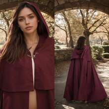 5 Tamaños (XS-XL) Patrones de Costura de Capa con Capucha de Largo hasta el Suelo Estilo Mago, Patrones de Costura para Mujeres, Patrones de Costura Fáciles para Principiantes, Conjunto de Patrones de Costura de Ropa para Mujeres 1:1, con Instrucciones en Imágenes HD a Color - CL0258 - Ver 5