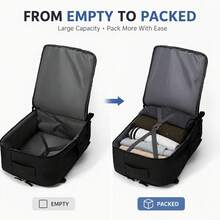 myco bags Mochila de Cabina ( ) - Bolsa de Mano de Gran Capacidad con Compartimento para Portátil, Apta para Portátiles de Hasta 17.3 Pulgadas, Bolsa de Viaje Ligera con Correas de Compresión, Bolsillo Delantero y Bolsillos Laterales, Correas de Hombro Ajustables, Adecuada para Viajes Aéreos, Viajes en Avión y Escapadas de Fin de Semana - Multicolor - Ver 3