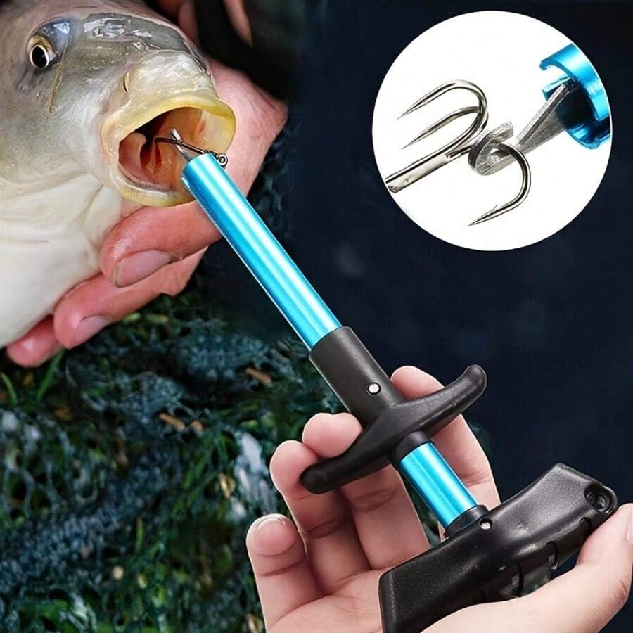 不鏽鋼魚鉤分離器與移除工具,便攜式釣魚裝備快速釋放裝置 - 彩色 - 查看 1