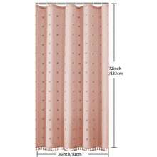 1 buah Tirai Mandi Pom Pom Berbulu, Desain Bunga 3D Minimalis, Tirai Mandi Kamar Mandi Tahan Air dari Poliester untuk Penggunaan di Rumah - Watermelon Pink - View 9
