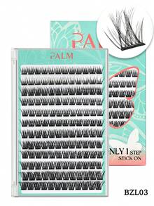 144 Clusters Self-Adhesive False Eyelashes, 10-16mm Voluminous Eyelash Clusters, With Non-Stick Tweezers, Pre-Glued Self-Adhesive Natural Fine Cluster False Eyelashes, Glue-Free Eyelash Extensions, Waterproof, PALM LASHES - View 2