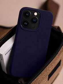 VRNOEI 新款奢華深紫色手機殼，相容 iPhone 17、16、15、Pro 14 Plus 13、12、11、17 Pro Max Air Plus，防摔光滑保護殼，耐用，極簡設計，優質材質 - 紫色 - 查看 4