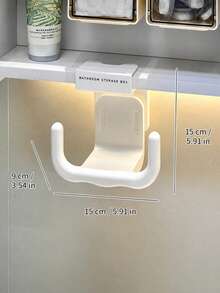 Soporte en forma de U para papel higiénico, estante de almacenamiento de pañuelos faciales para el baño del hogar, estante para colocar toallitas húmedas sin necesidad de taladrar, creativo - Multicolor - Ver 13