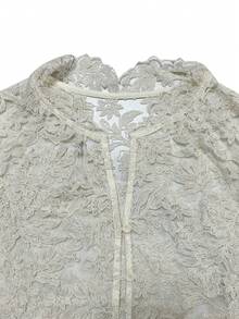 New Arrival Spring/Summer Hollow-Out Lace Blouse, Fashionable Vacation Choice For Women - Apricot - View 6