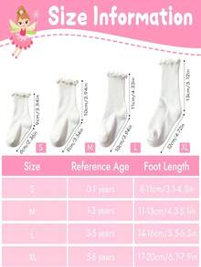 5 Pairs/1 Pair Baby Socks Ruffle Trim Vintage Princess Socks 0-5 Years Old - Multicolor - View 6