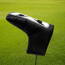 Black & White Demon Eyes Golf Putter Cover, Cool & Contrast Color Design, Eye-Catching Personalized Golf Protector - Black - View 9