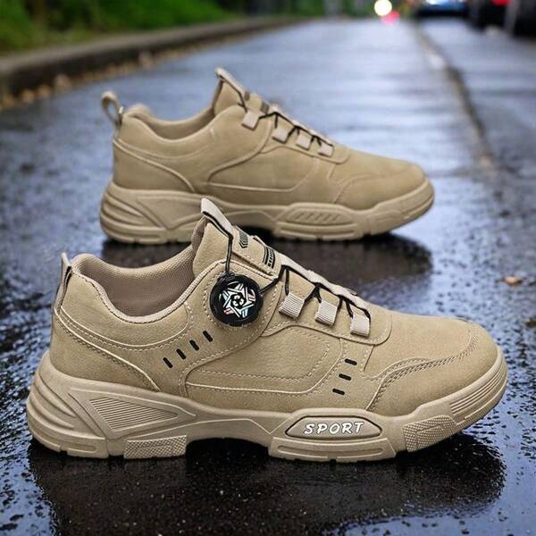 Zapatos deportivos de caña baja para hombre, zapatos casuales con suela gruesa y duradera, adecuados para senderismo al aire libre y uso en todas las estaciones