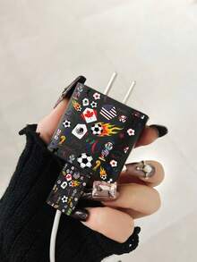 世界盃圖案設計充電線保護套，相容 20W Apple 充電器，極簡風 Apple 充電器保護套，適用於 20W Phone 15/16/17 Pro Max 充電線保護套，防刮防咬，適用於 13/14 Plus 充電器配件與手機配件 - 彩色 - 查看 2