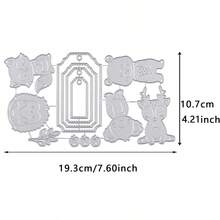 DIY Metal Embossed Animal Tag Die Cut Set 2026 - For Office Supplies, Stamp Supplies, Card Craft Paper Molds - LG23-5686 - View 12