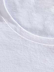 Men's Plus Size T-Shirt With Shimmering Skull Design, Casual, Crew Neck, Short Sleeve For Summer – Unique And Eye-Catching Style - 白色 - 查看 4
