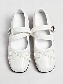 2025 New Functional Ballet Dance Sneakers For Women, Thick Sole Mary Jane Shoes With Stylish Design - White - View 5