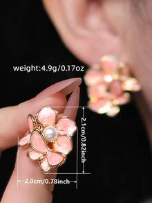 1 Pair Elegant Butterfly Stud Earrings, Designed For Women, Suitable For Wedding, Engagement, Anniversary Party, Valentine's Day Gift - 1# - View 10