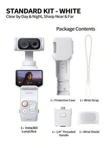 Insta360 Cámara gimbal de doble lente Luna Ultra 8K de gama alta | Sensor grande de 1 pulgada, IA, triple núcleo, obra maestra para escenas nocturnas, estabilizador de bolsillo para vlogs y deportes, estabilizador gimbal de mano profesional para fotografía y videografía de viajes. - Ver 2