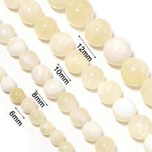 6/8/10/12mm 天然金絲翡翠寶石珠，適用於 DIY 珠寶製作、手鍊、項鍊、耳環，珠寶手工愛好者首選 - 金絲玉石 - 查看 7