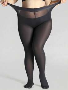 medias de talla transparentes - Negro - Ver 1