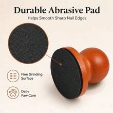 Dog Nail Grinder Wooden Dog Nail Clipper Pet Paws Clipper & Trimmer Pet File Board For Paw Smoothing Dog Grooming Tool - A - View 3