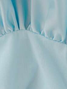 Gaun Putri Tanpa Lengan Warna Biru Langit untuk Anak Perempuan, Cocok untuk Pesta, Pernikahan, Ulang Tahun, Acara Formal, Sepanjang Musim - Biru - View 8