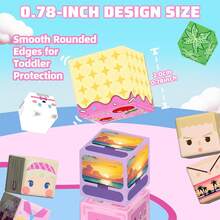 Pool Party Themed Magnetic Cube Building Blocks With New Rectangle Iron Storage Box, Boys Girls Cute Pattern DIY 3D Scene Stacking Toy, Creative Construction Play Set, Cultivate Spatial Thinking, Lovely Birthday Holiday Gift For Preschool Kids - Multicolor - View 6
