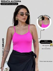 Women Tank Tops & Camis - Hot Pink - View 3