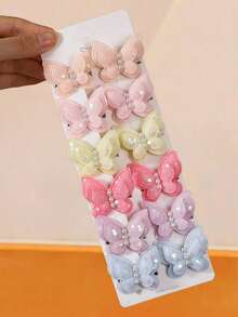 10pcs Girls Pink & Beige Daisy Rhinestone Flower Small Hair Clips, Women Side-Swept Hair Clips, Simple Bangs Clips, Sweet Versatile Non-Damaging Alligator Hair Clips, Hair Accessories For Daily Use And Gifts - Multicolor - View 3