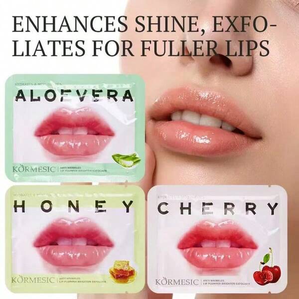KORMESIC 1/10/20pcs Masker Bibir Madu Bentuk Bibir Bunga Sakura, Masker Bibir Pelembap, Dapat Digunakan Kembali, Cocok Untuk Semua Jenis Kulit, Masker Mata Perawatan Dingin/Panas Untuk Lingkaran Hitam dan Garis Halus, Masker Mata Gel, Hadiah Untuk Wanita, Unisex