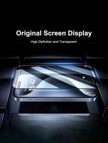 ZYSHI 2片裝 4K Ultra HD 高光鋼化玻璃螢幕保護貼，相容 iPhone 17/17 Pro/17 Pro Max/17 Air/16e/16/16 Pro Max/16 Plus/15 Pro Max/14/13/12 Mini/11 XR X XS Max，一鍵貼膜器，全螢幕覆蓋，邊緣保護，防指紋，耐用，含工具 - 2PCS HD BOX - 查看 4