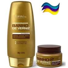 Kit Condicionador 200g + Mini Máscara 40g Banho de Verniz Forever Liss- Maciez e Brilho - Condicionador + Mini Máscara Verniz - Visão 2