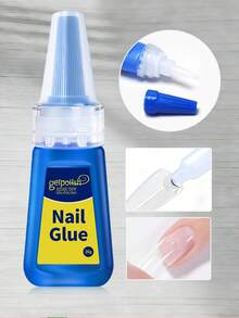 20g Super Strong Nail Glue For Acrylic Nails,Nail Tips, Press On Nails,Fake Nails, Salon Quality Brush On Nail Glue Easy Application Long-Lasting False Nail Glue - 20g - 查看 9