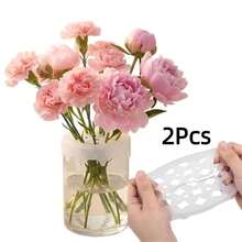 2PCS Blossom Grid Silicone Flower Arrangement, 2026 New Flexible Floral Stem Holder For Vases, Water Proof & Reusable Flower Grid For Easy DIY Arrangements - Multicolor - View 2