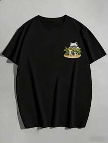 Men T-Shirts - Black-1 - View 3