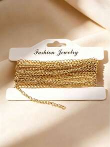1/2/5m 304 Stainless Steel Extension Chain, 3mm Thick, For Jewelry Making And DIY Crafts - 3mm Wide Extension Chain - View 4