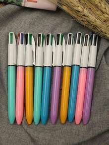 8pcs/4pcs/2pcs/Set Bolígrafos de punta de bola multicolor, punta de 1.0mm, bolígrafos coloridos 4 en 1, bolígrafos retráctiles lindos para enfermeras, multicolor 4 en 1, adecuados para escuela, estudiantes, notas de enfermeras, pizarra, suministros de oficina, esencial para regreso a clases, set de bolígrafos de punta de bola clásicos, suministros de oficina para aprendizaje, regalo premium para vacaciones, adecuado para uso diario en campus, aula y oficina corporativa (14 colores, estilos, colores enviados al azar) - Conjuntos - Ver 2