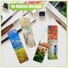 Watercolour Paper Blank Cards, 50 Sheets Blank Bookmarks For Watercolour Painting 1.97 X 5.91inch, Watercolor Paper 300gsm For Card Making, Painting Paper For Watercolors, DIY, Crafts - 50 PCS - View 4