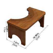 Bamboo Toilet Stool, Improves Squatting Posture, Assists In Elevation, Bamboo And Wood Material, Suitable For Toilets, Bathrooms, Requires Assembly - Multicolor - View 2