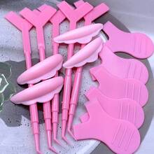 Mollie Lipper Set Alat Ekstensi Bulu Mata 30pcs: Kuas Berbentuk Y + Bantalan Silikon + Tongkat Pengeriting Bulu Mata 3-in-1 - Berwarna merah muda - View 5