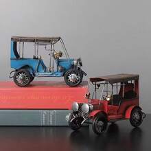 1pc 2D Flat Printed Acrylic European Vintage Car Model Ornament, Car Model Decorative Display, Home Decor - 1PC - View 4