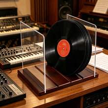 Premium Vinyl Record Storage With Clear Acrylic Holder Style Record Holder 60 LP - Transparent - View 5