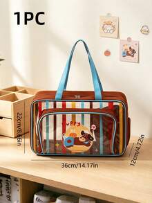 1pc Swimming & Fitness Wet/Dry Separation Storage Bag, Large Capacity With Shoe Compartment, Cartoon Handheld Toiletry Bag,Back To School - Multicolor - View 13