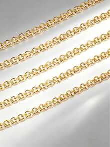 Dây xích chữ thập mạ vàng 18K thép không gỉ 304 dài 2m/5m, phụ kiện trang sức DIY cho vòng cổ và vòng tay - 5m - Xem 5
