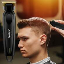 1pc Men's Electric Hair Clipper Portable Oil Hair Carving Clipper Hair Trimmer USB Rechargeable Salon Edge Trimmer - View 11